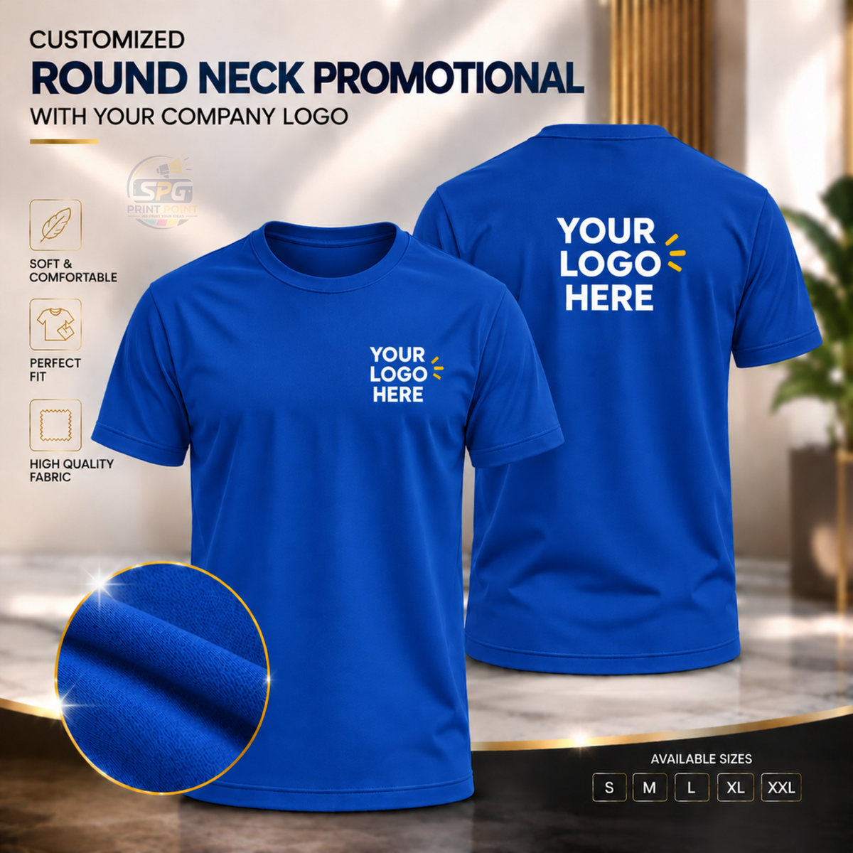 Round Neck Promotional With Your Company Logo