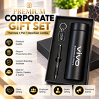Executive Thermos, Pen & Keychain Gift Set