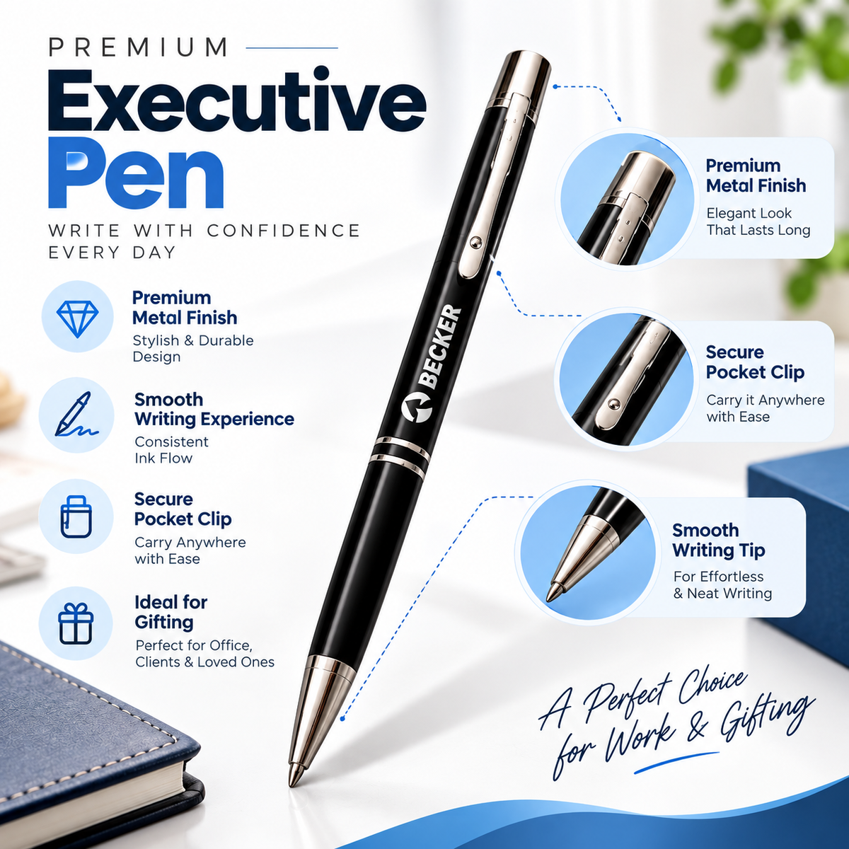 Premium Pen & Keychain Gift Set