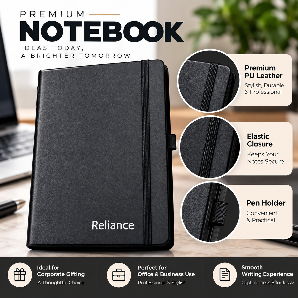 Premium Notebook, Pen & Thermos Corporate Gift Set