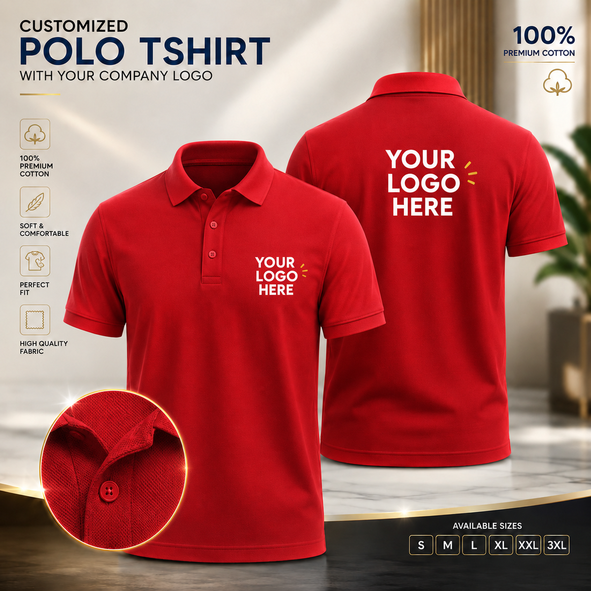 Customized Printed T-Shirt With Your Company Logo