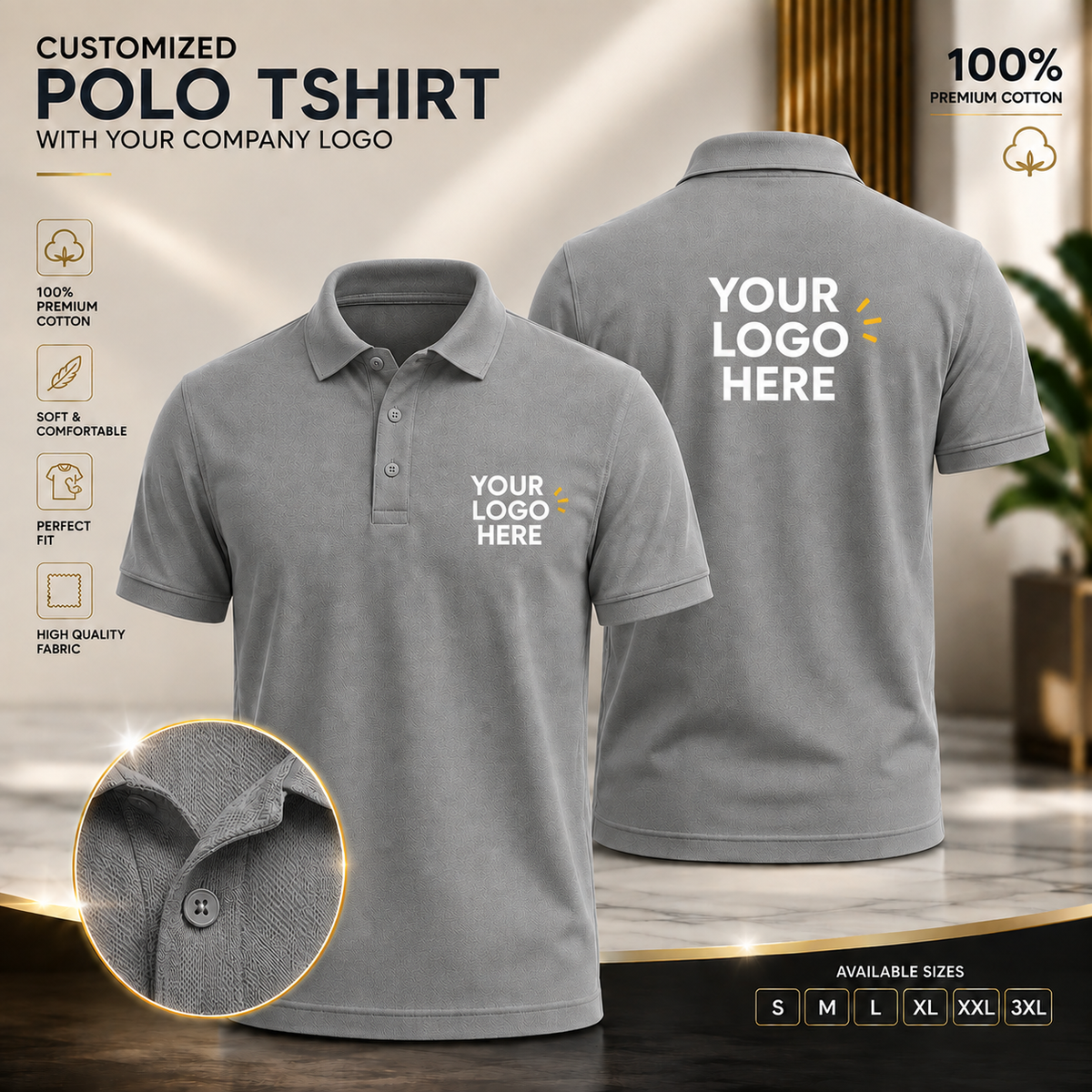 Customized Printed T-Shirt With Your Company Logo