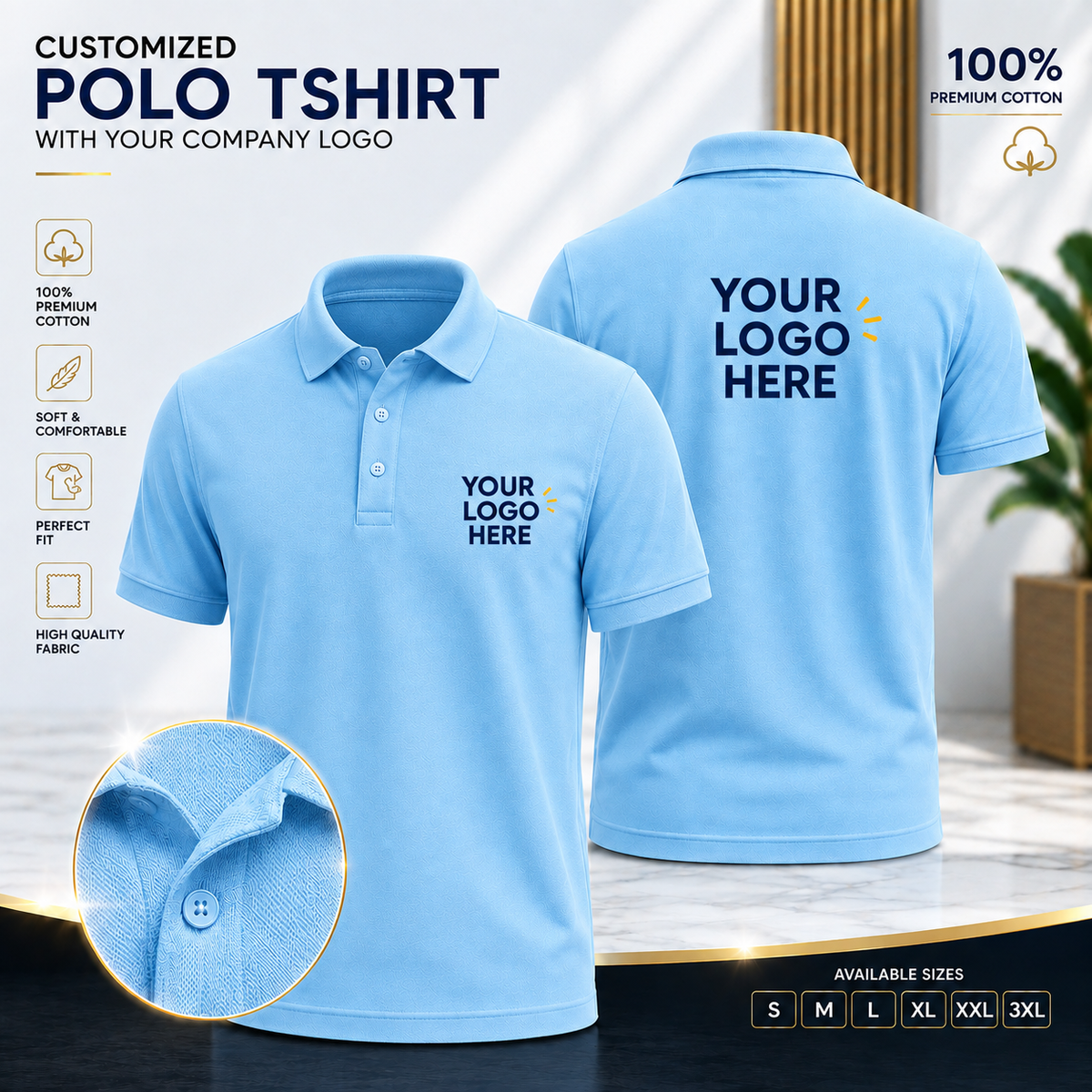 Customized Printed T-Shirt With Your Company Logo