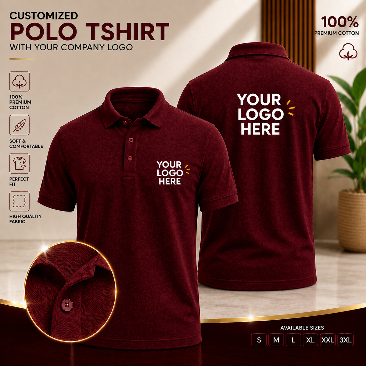 Customized Printed T-Shirt With Your Company Logo