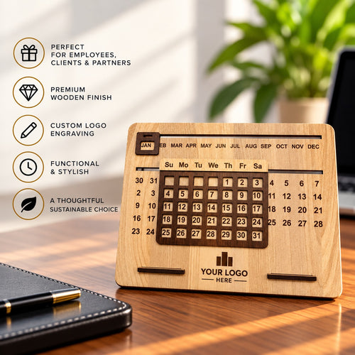 Wooden Desk Calendar
