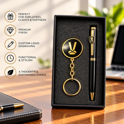Premium Pen & Keychain Set